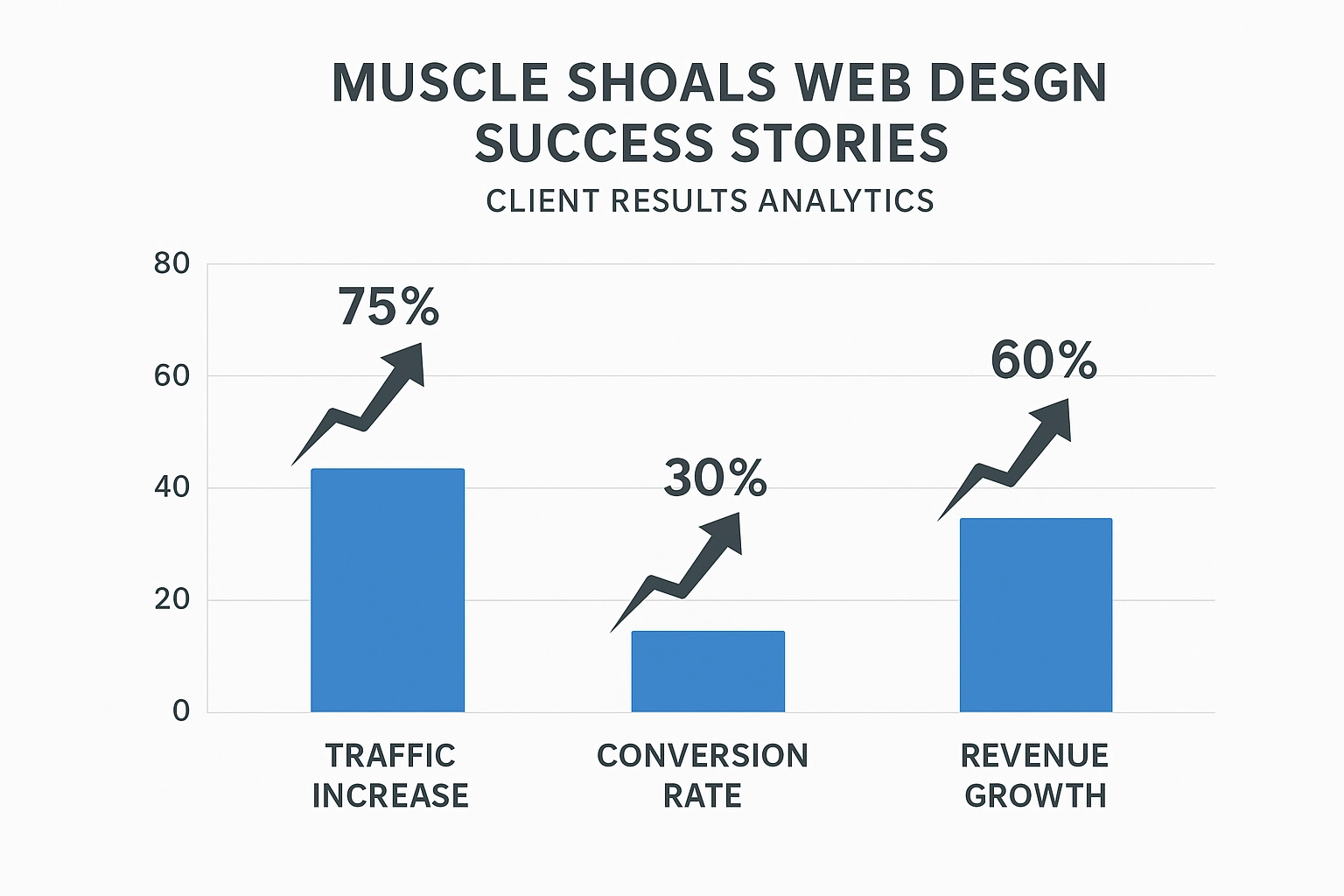 Muscle Shoals web design success stories client results analytics